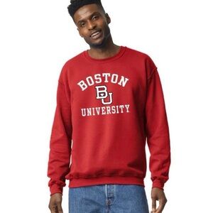 Boston University Heritage Crewneck Sweatshirt. Red. MD (M). Unisex Appropriate